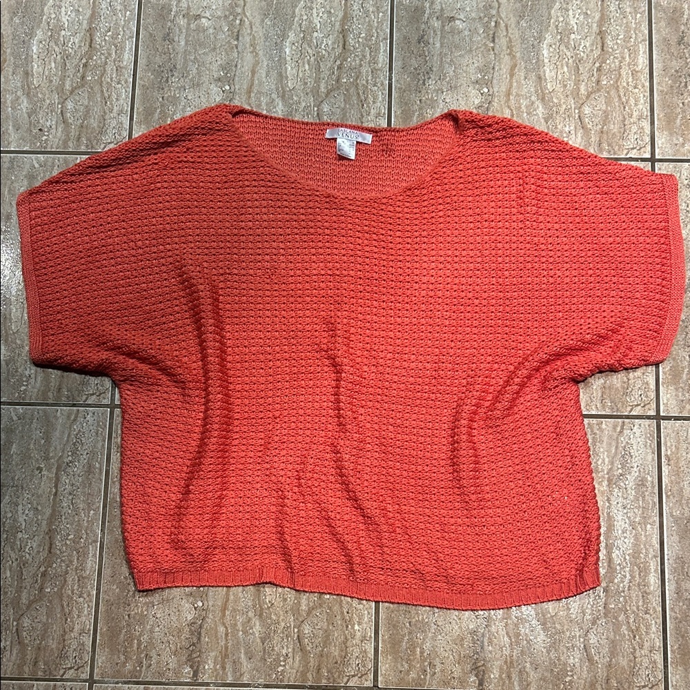 Lightweight Coral Knit Boxy Top Lascana for Venus 3x
